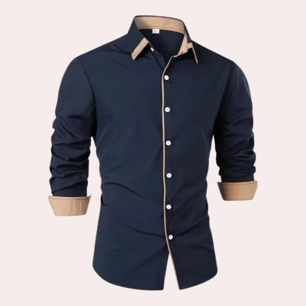 Chemise À Coupe Classique pour Homme avec Col Traditionnel | Idéale pour L’Automne