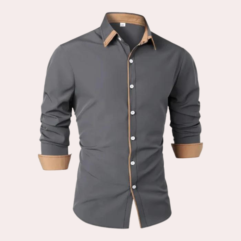Chemise À Coupe Classique pour Homme avec Col Traditionnel | Idéale pour L’Automne