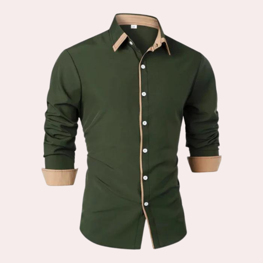 Chemise À Coupe Classique pour Homme avec Col Traditionnel | Idéale pour L’Automne