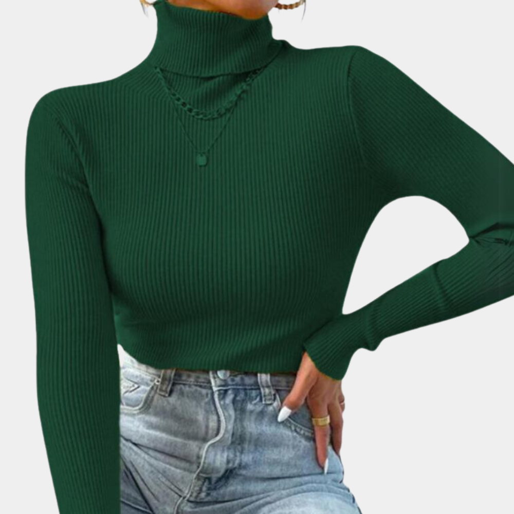 Pull à Col Roulé pour Femme avec Manches Longues | Idéal pour le Temps Frais