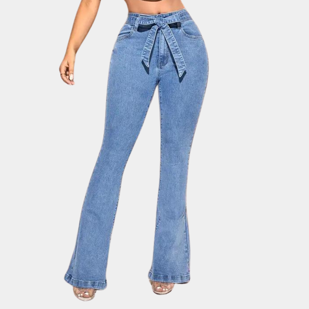 Jean Femme à Taille Haute avec Jambes Larges | Idéal pour un Usage Quotidien