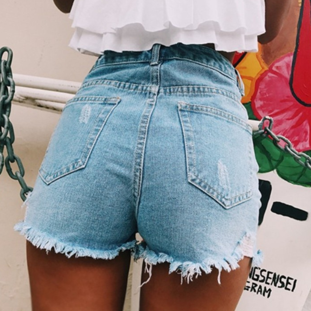Short Court avec Taille Standard et Finition Décolorée pour Femme | Idéal pour l'Été