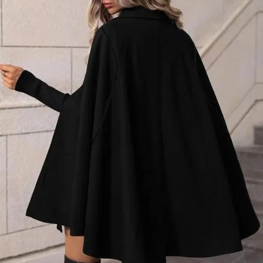 Cape Manteau à Double Boutonnage pour Femmes | Idéal pour l’Hiver