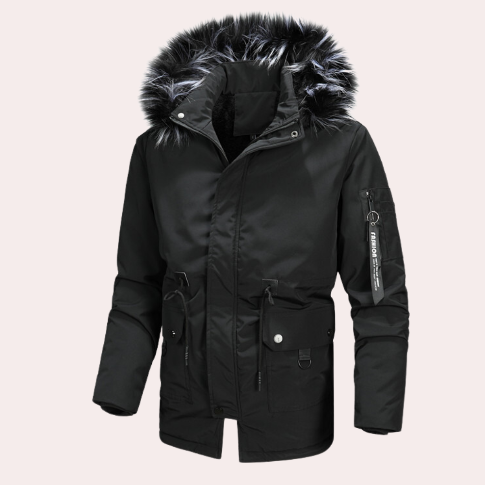 Veste D’Hiver avec Capuche Et Fermeture Zippée pour Homme | Idéal pour La Saison Froide
