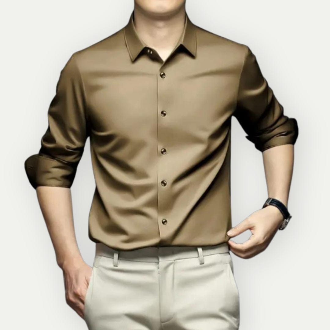 Chemise Slim Fit À Manches Longues avec Coupe Ajustée pour Homme | Idéale pour Le Bureau
