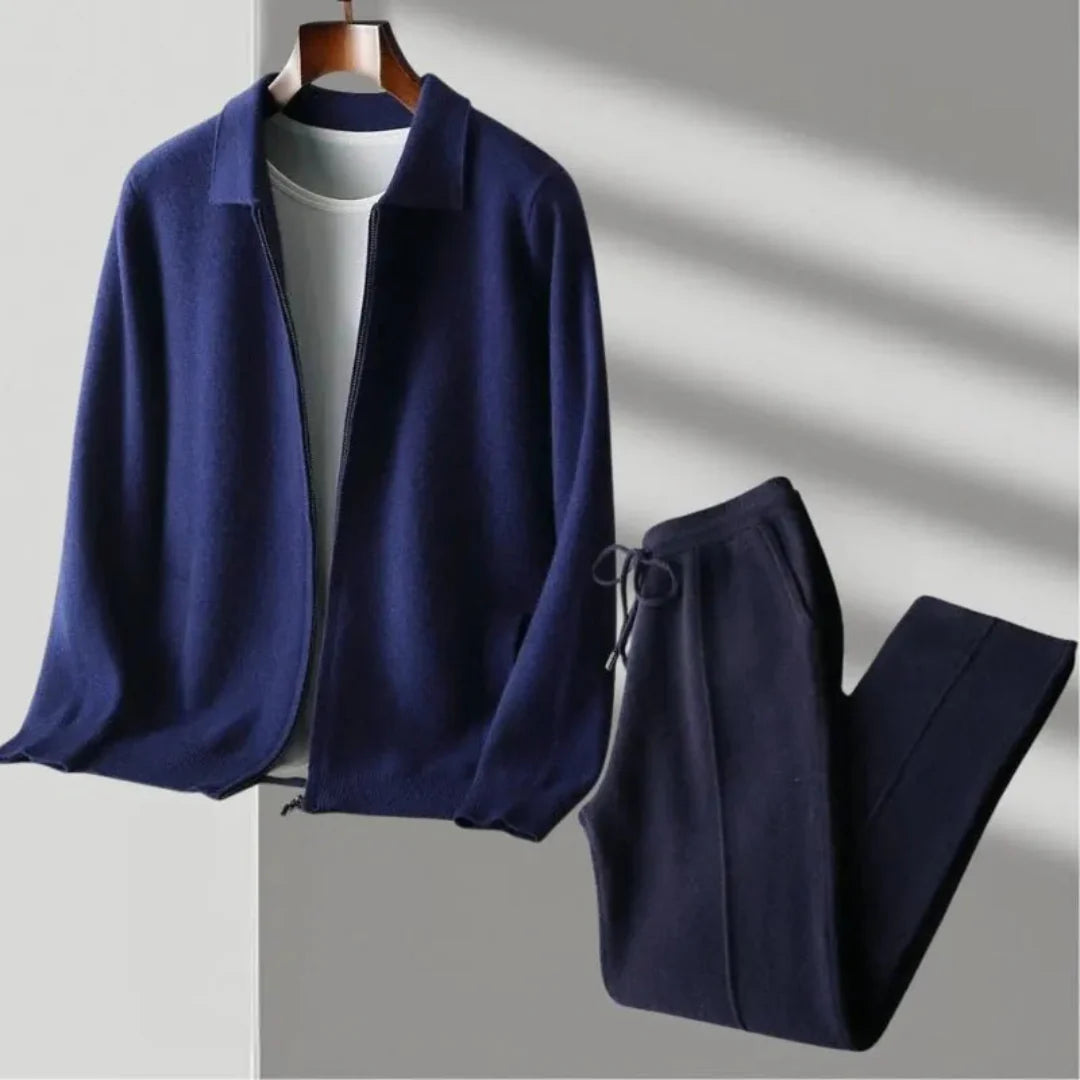 Ensemble Veste Zippée Et Pantalon avec Cordon pour Homme | Idéal pour Usage Quotidien