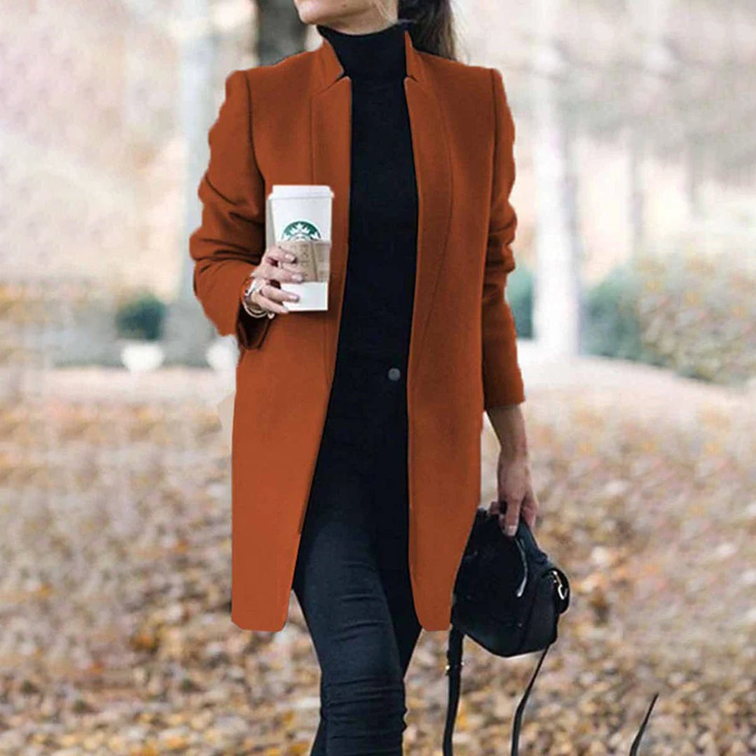 Manteau Long De Mi-Saison pour Femme Avec Manches Longues | Idéal pour Occasions Formelles