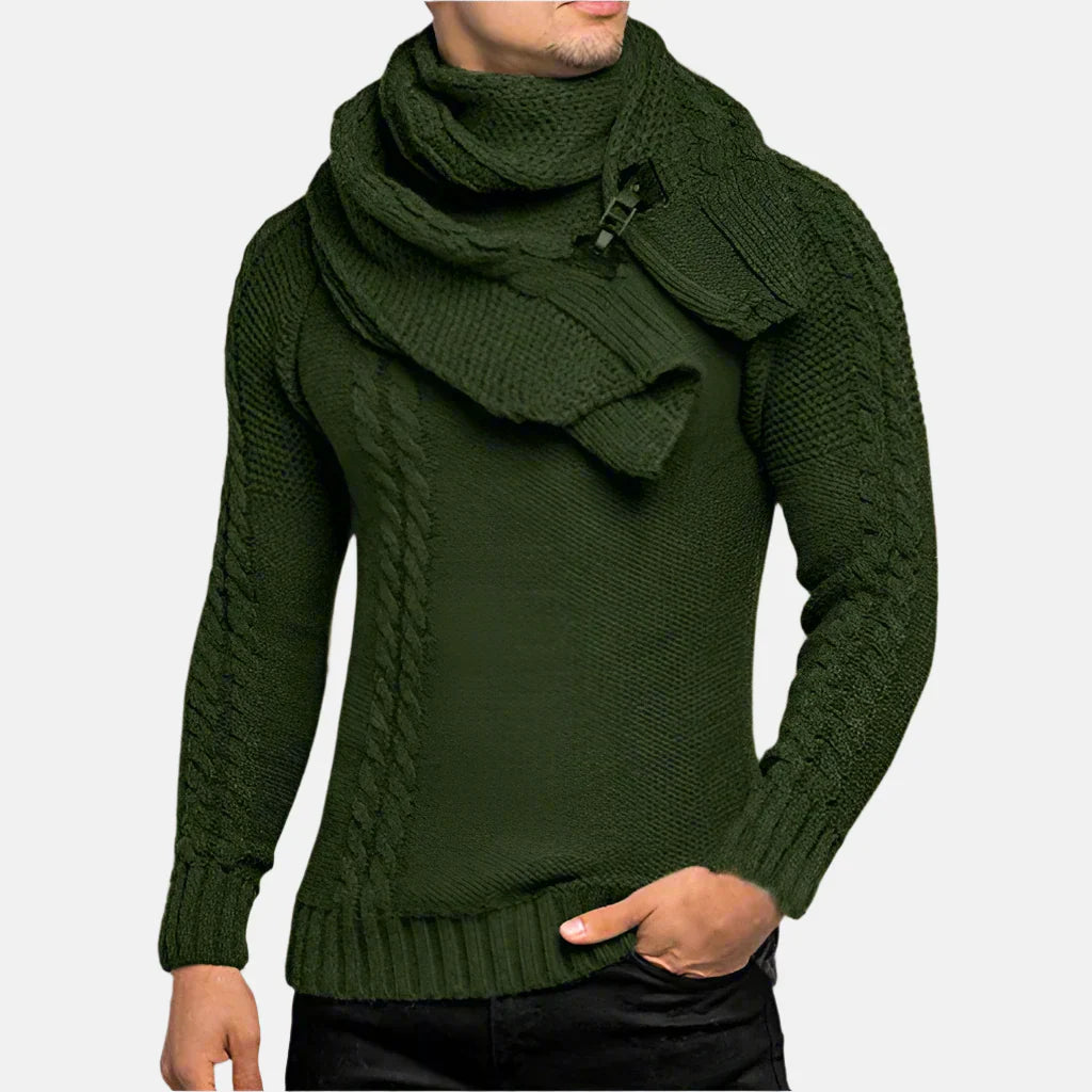 Pull À Col Roulé avec Motif Câble pour Homme | Idéal pour L’Hiver