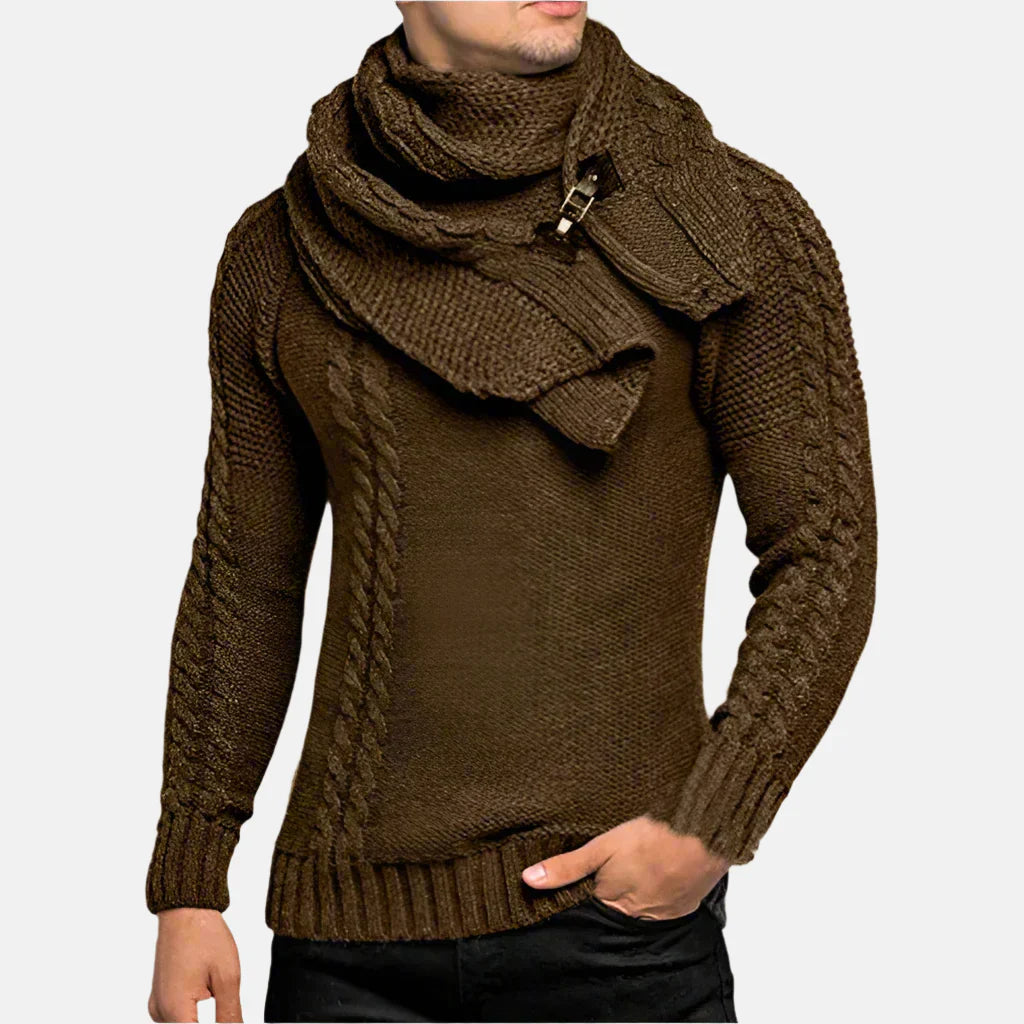 Pull À Col Roulé avec Motif Câble pour Homme | Idéal pour L’Hiver