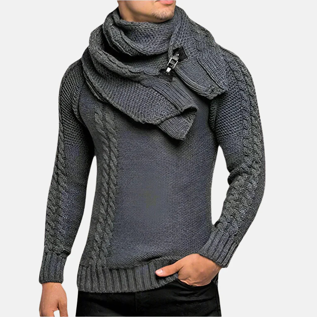 Pull À Col Roulé avec Motif Câble pour Homme | Idéal pour L’Hiver