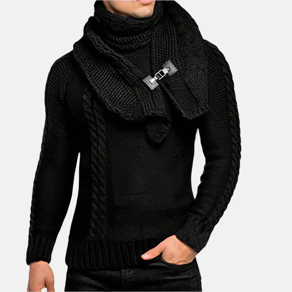 Pull À Col Roulé avec Motif Câble pour Homme | Idéal pour L’Hiver