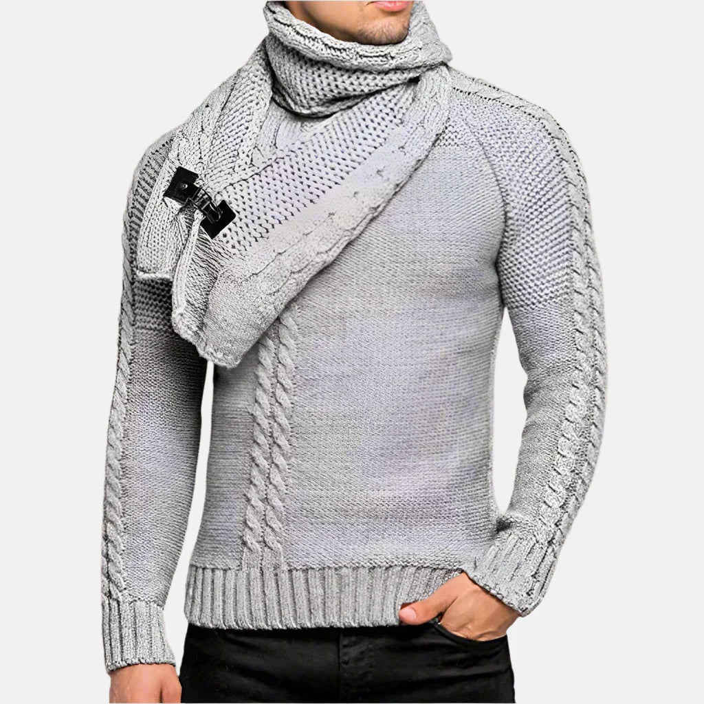 Pull À Col Roulé avec Motif Câble pour Homme | Idéal pour L’Hiver
