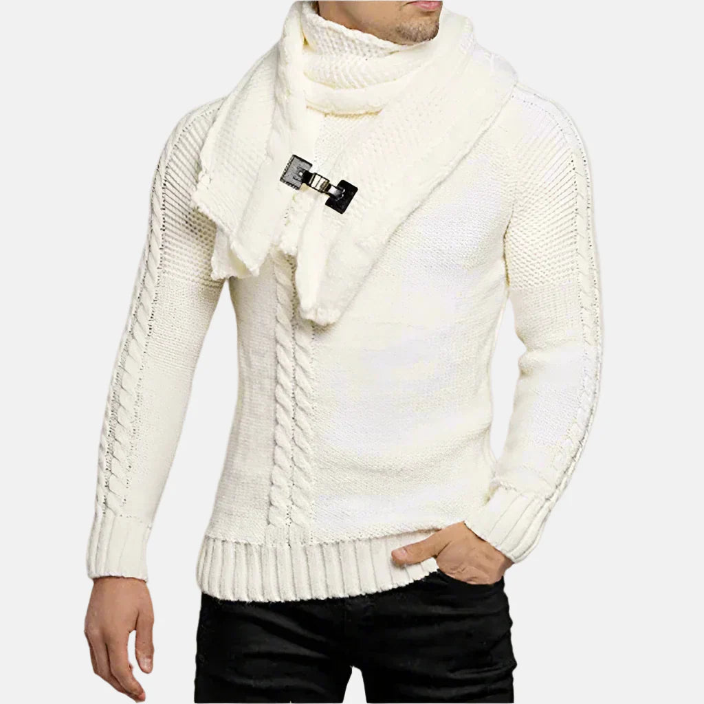 Pull À Col Roulé avec Motif Câble pour Homme | Idéal pour L’Hiver
