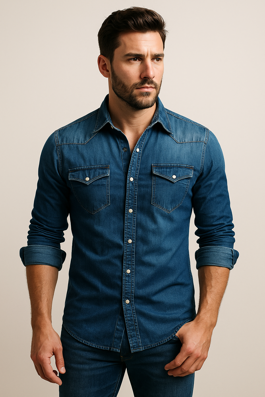 Chemise À Col Classique avec Manches Longues pour Homme | Idéale pour Un Usage Quotidien