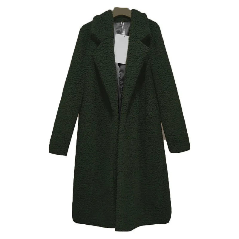 Manteau Long Teddy à Capuche pour Femme | Idéal pour l’Hiver
