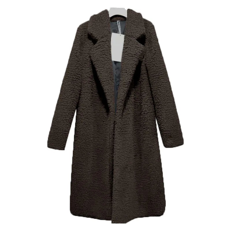 Manteau Long Teddy à Capuche pour Femme | Idéal pour l’Hiver