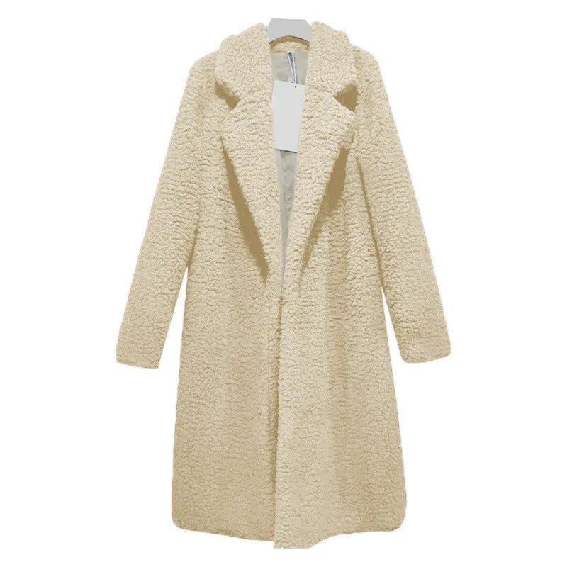 Manteau Long Teddy à Capuche pour Femme | Idéal pour l’Hiver