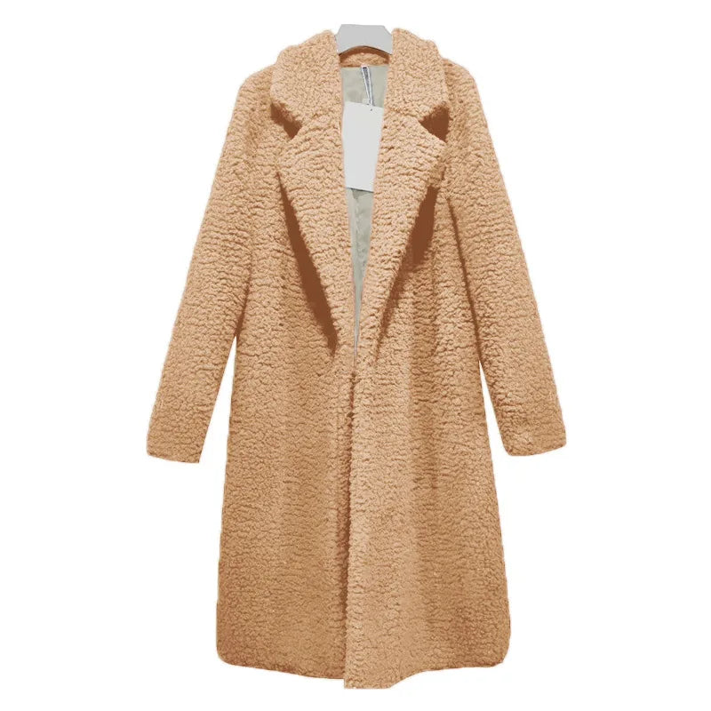 Manteau Long Teddy à Capuche pour Femme | Idéal pour l’Hiver