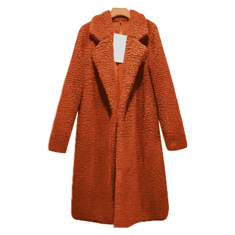 Manteau Long Teddy à Capuche pour Femme | Idéal pour l’Hiver