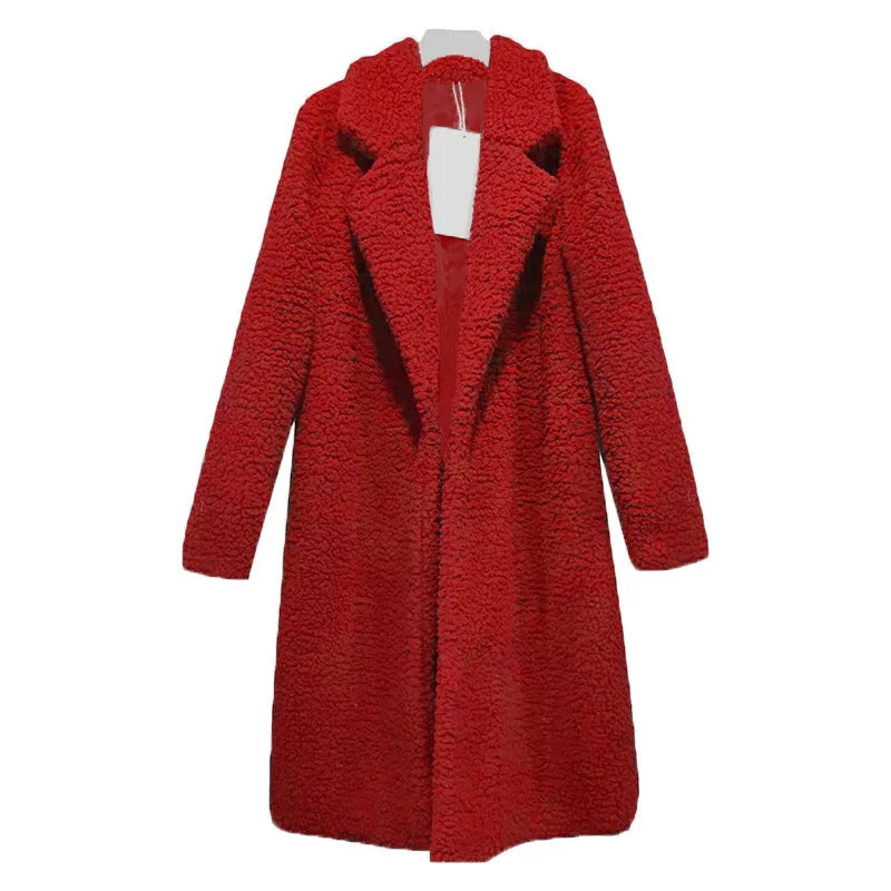 Manteau Long Teddy à Capuche pour Femme | Idéal pour l’Hiver
