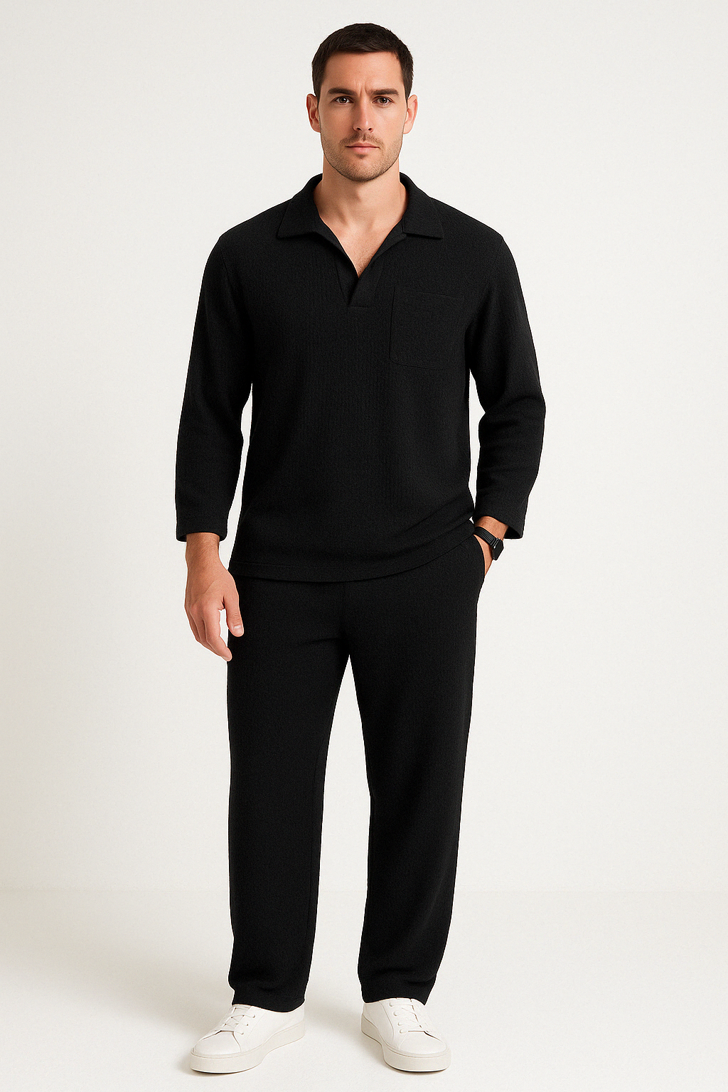 Ensemble De Détente avec Coupe Ample pour Hommes | Idéal pour La Maison