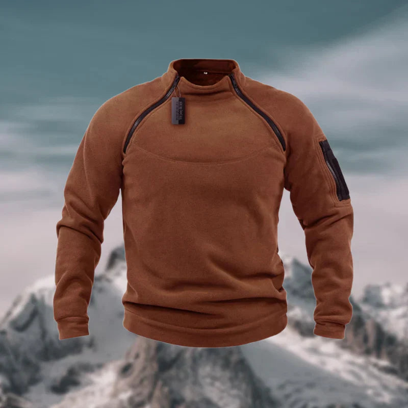 Pull Zippé pour Hommes Avec Poches Fonctionnelles | Idéal pour Les Activités En Plein Air