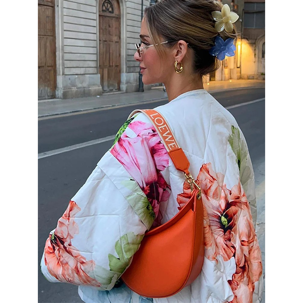 Veste Matelassée À Imprimé Floral pour Femme | Idéale pour La Mi-Saison