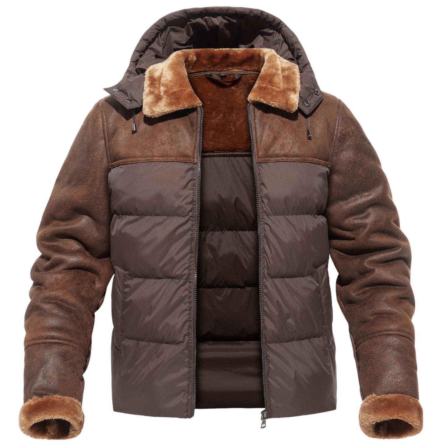 Doudoune D'Hiver avec Capuche Amovible pour Hommes | Idéale pour Les Journées Froides