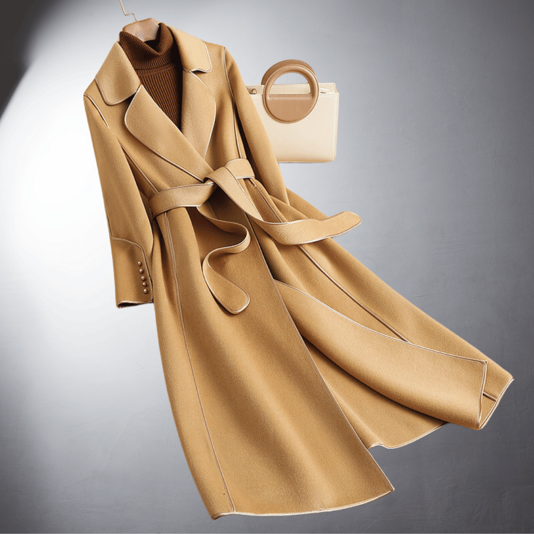 Manteau Long avec Silhouette Classique et Détails Modernes pour Femme | Idéal pour l’Hiver