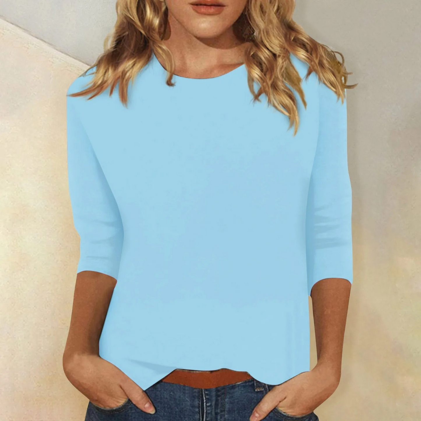T-shirt À Manches Longues Avec Col Rond Pour Femme | Idéal Pour Toutes Saisons