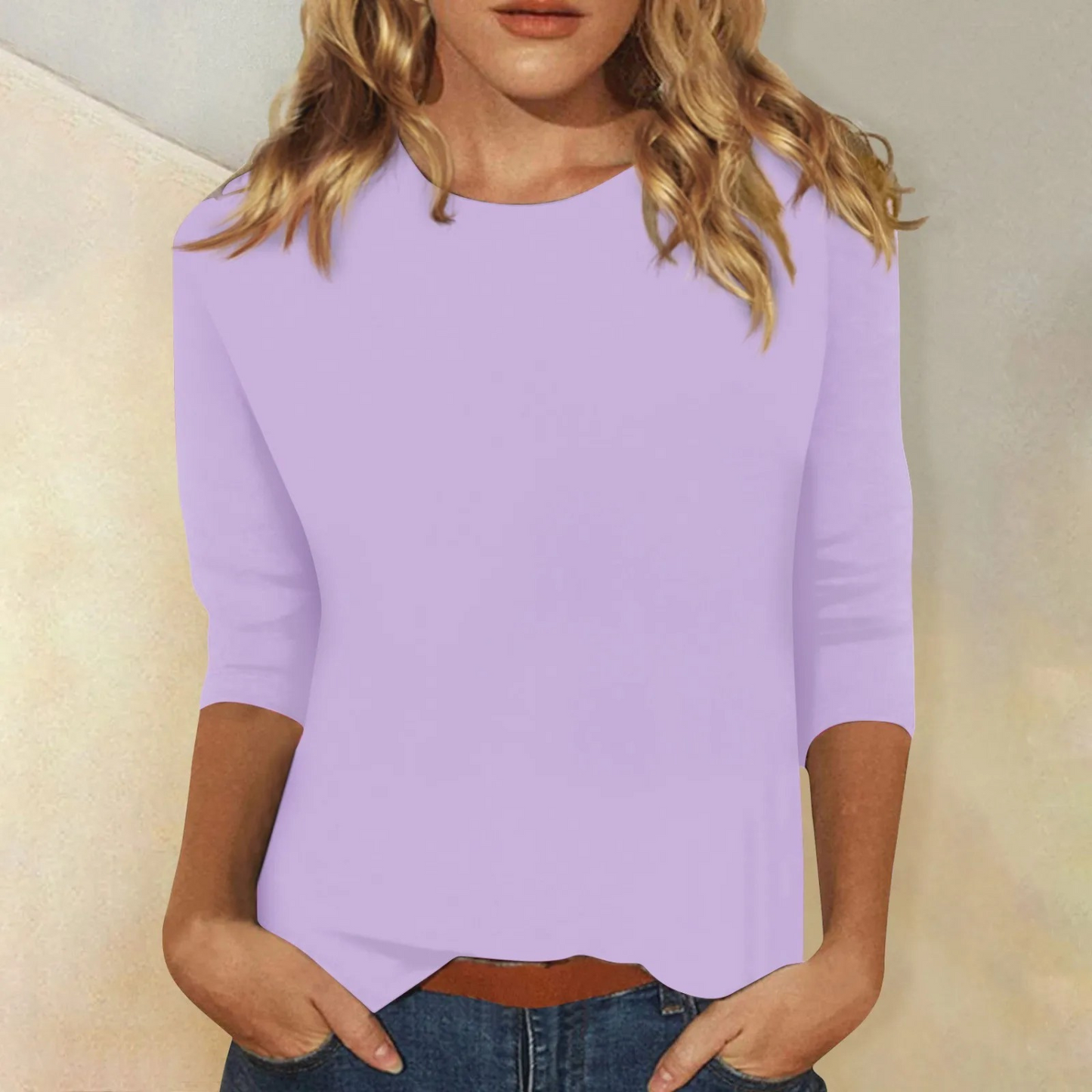 T-shirt À Manches Longues Avec Col Rond Pour Femme | Idéal Pour Toutes Saisons