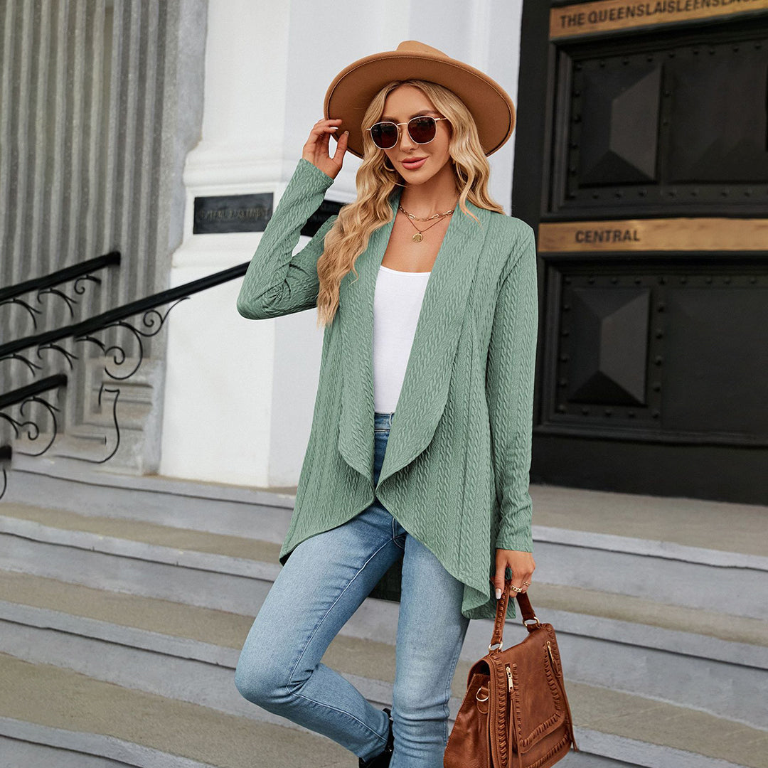 Gilet Texturé avec Coupe Droite pour Femmes | Idéal pour l'Automne