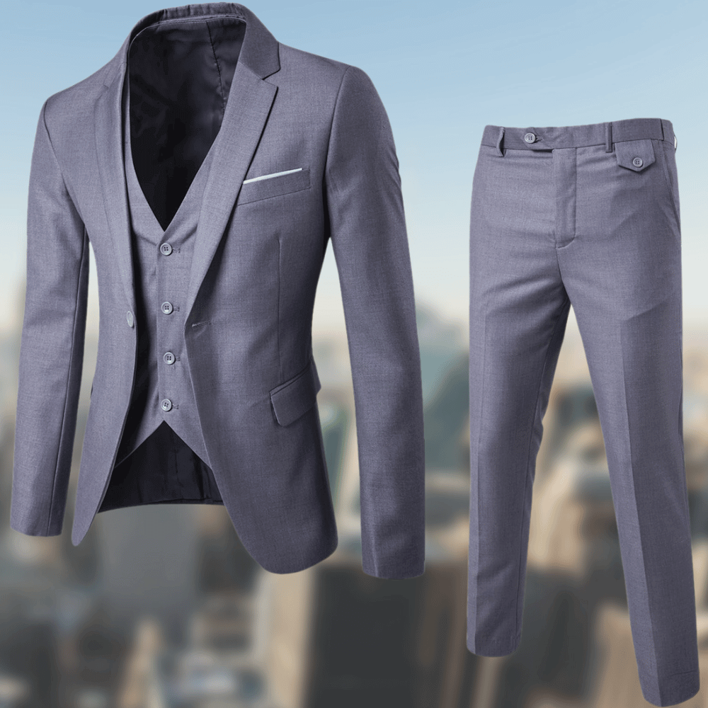 Costume Deux Pièces pour Homme avec Veste et Pantalon Coordonnés | Idéal pour le Bureau et les Occasions Formelles