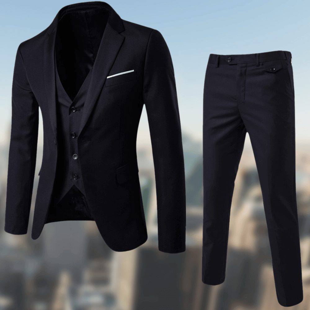 Costume Deux Pièces pour Homme avec Veste et Pantalon Coordonnés | Idéal pour le Bureau et les Occasions Formelles