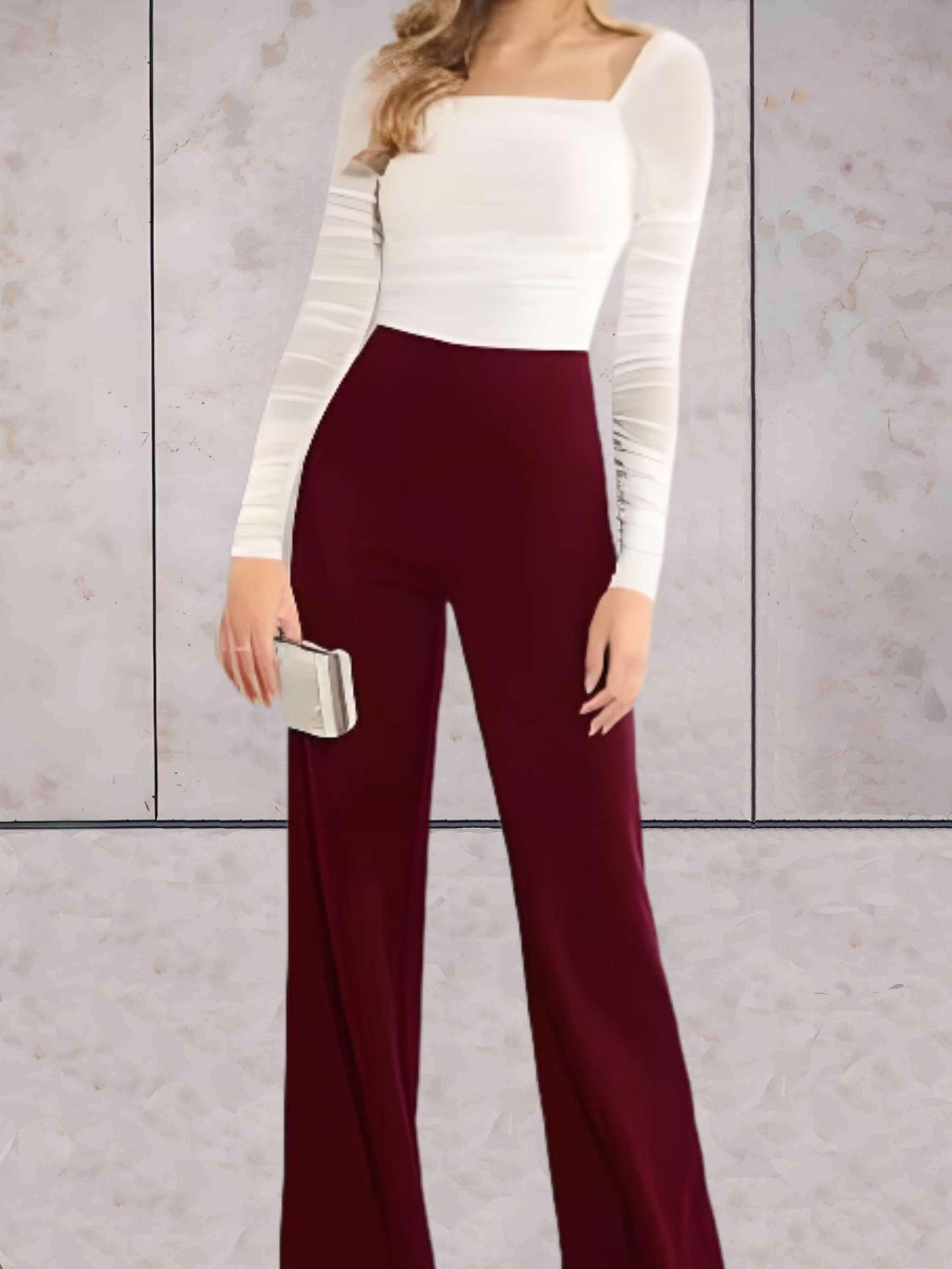 Pantalon à Taille Haute Évasé pour Femme | Idéal pour Soirées et Occasions Formelles