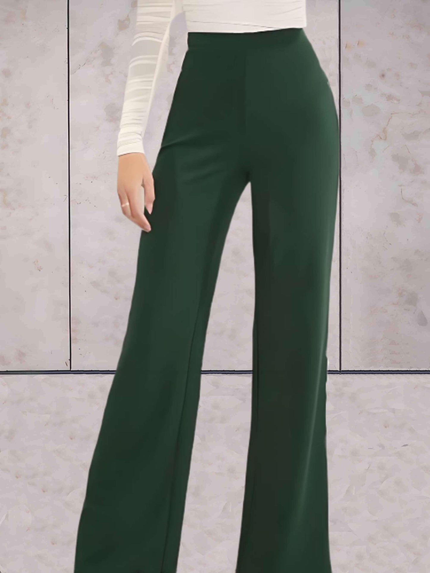 Pantalon à Taille Haute Évasé pour Femme | Idéal pour Soirées et Occasions Formelles