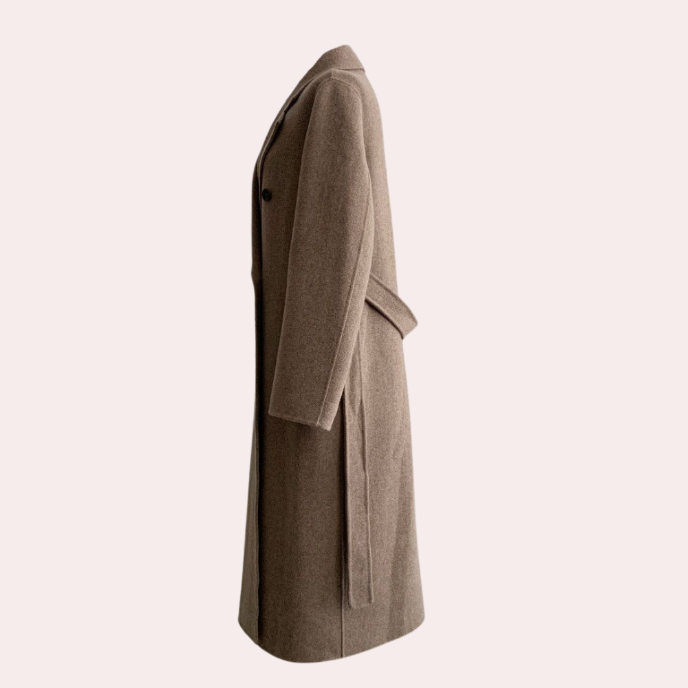 Manteau Long À Double Boutonnage pour Femme | Idéal pour Hiver