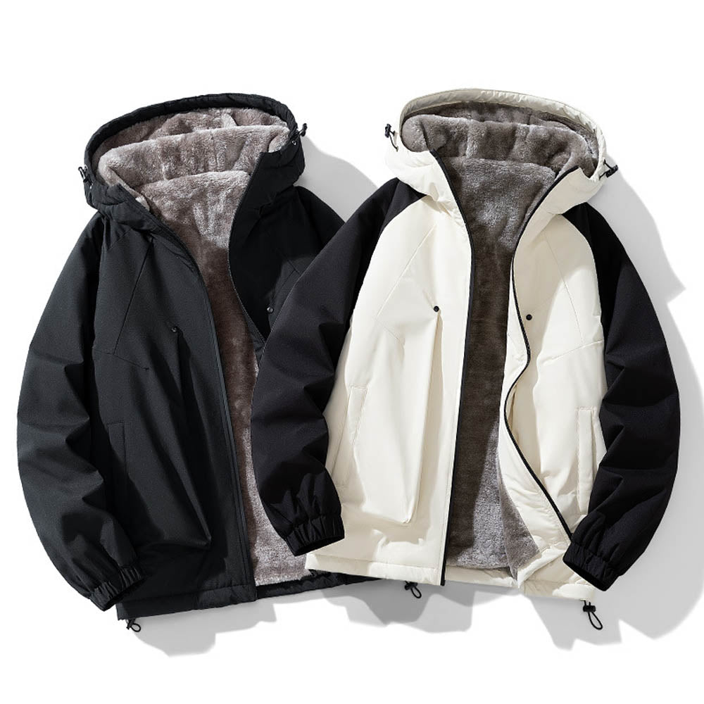 Veste D’Hiver avec Capuche Et Doublure pour Hommes | Idéale pour Saison Froide