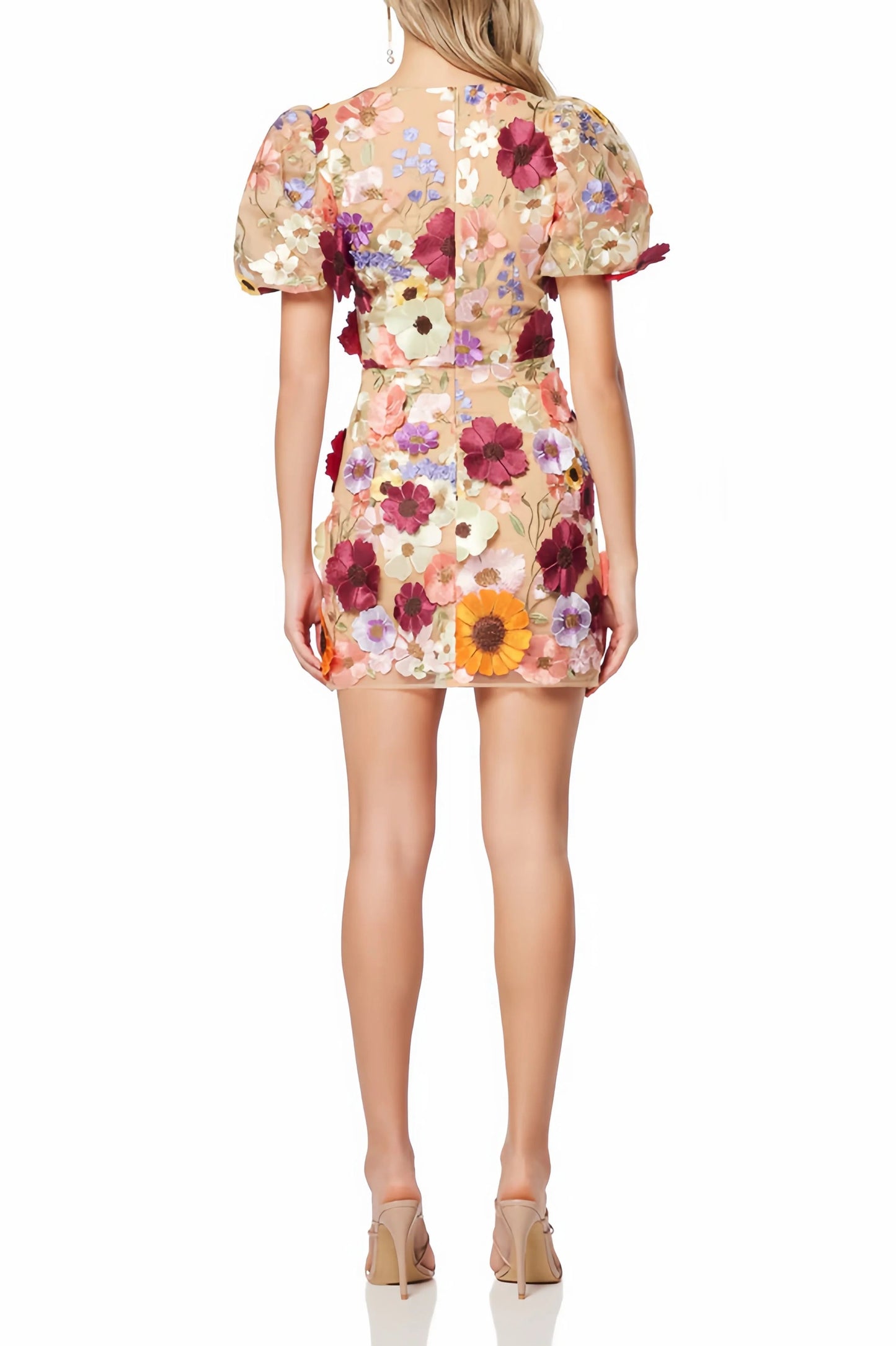 Robe Courte à Imprimé Floral avec Col en V pour Femme | Idéale pour le Printemps et l'Été