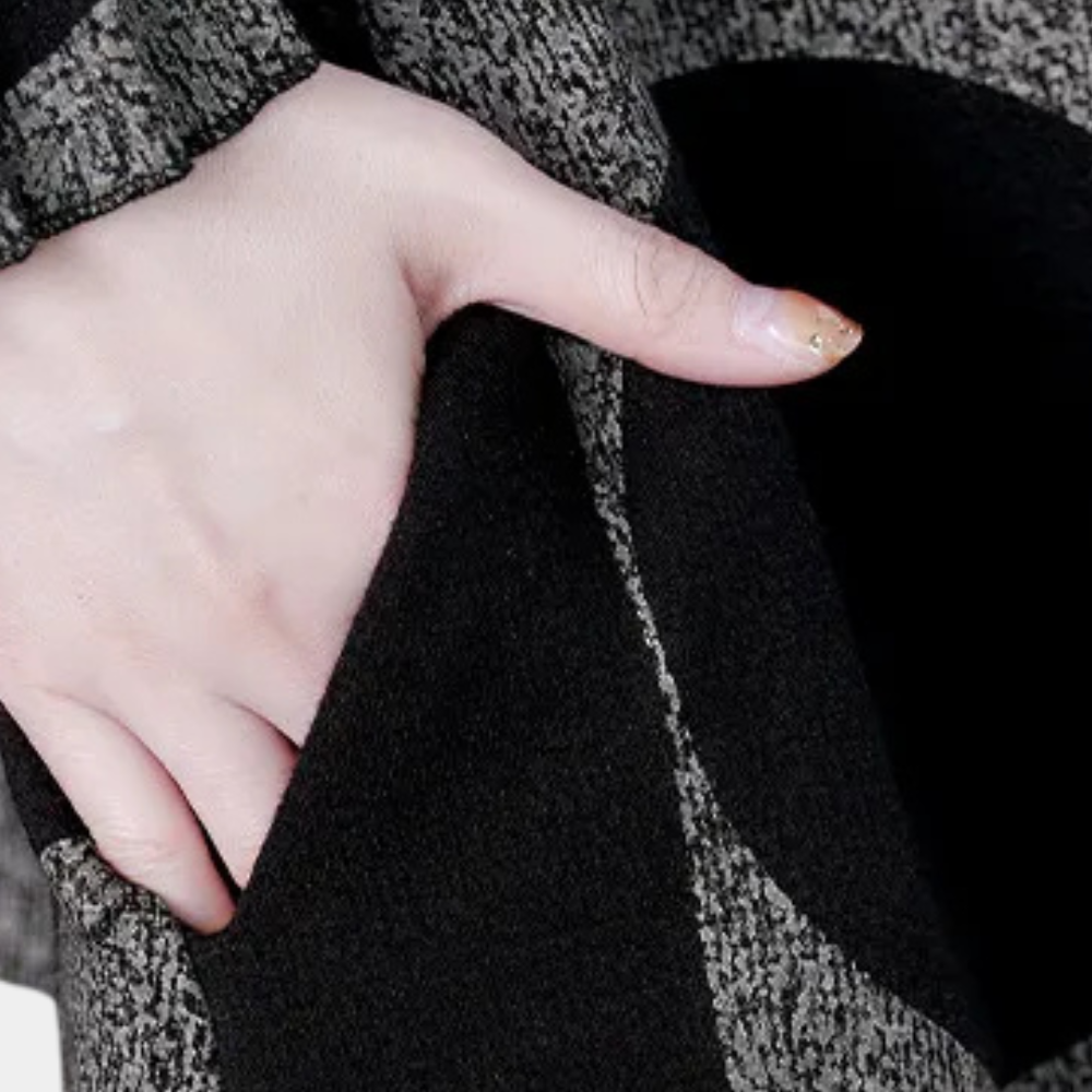 Manteau Long À Pois avec Ceinture pour Femme | Idéal pour L’Hiver