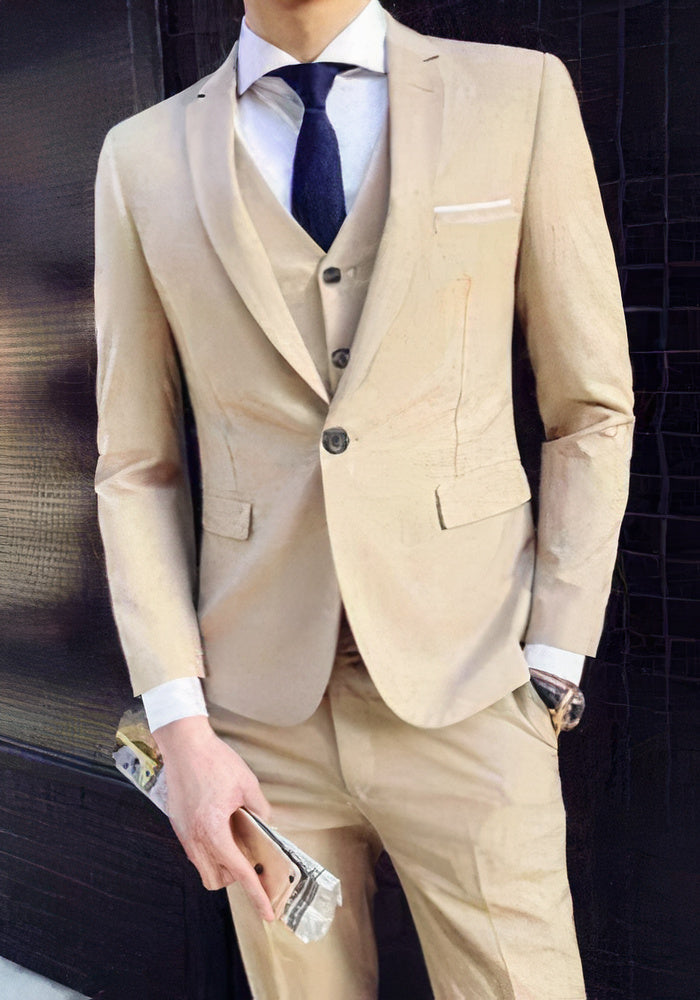 Costume 3 Pièces avec Veste, Gilet Et Pantalon pour Homme | Idéal pour Les Occasions Formelles
