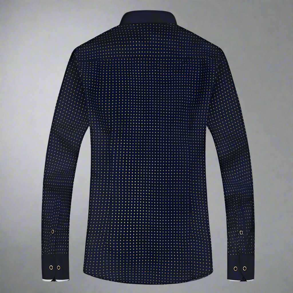 Chemise À Motifs avec Détails Contrastés pour Hommes | Idéale pour Bureau Et Usage Quotidien