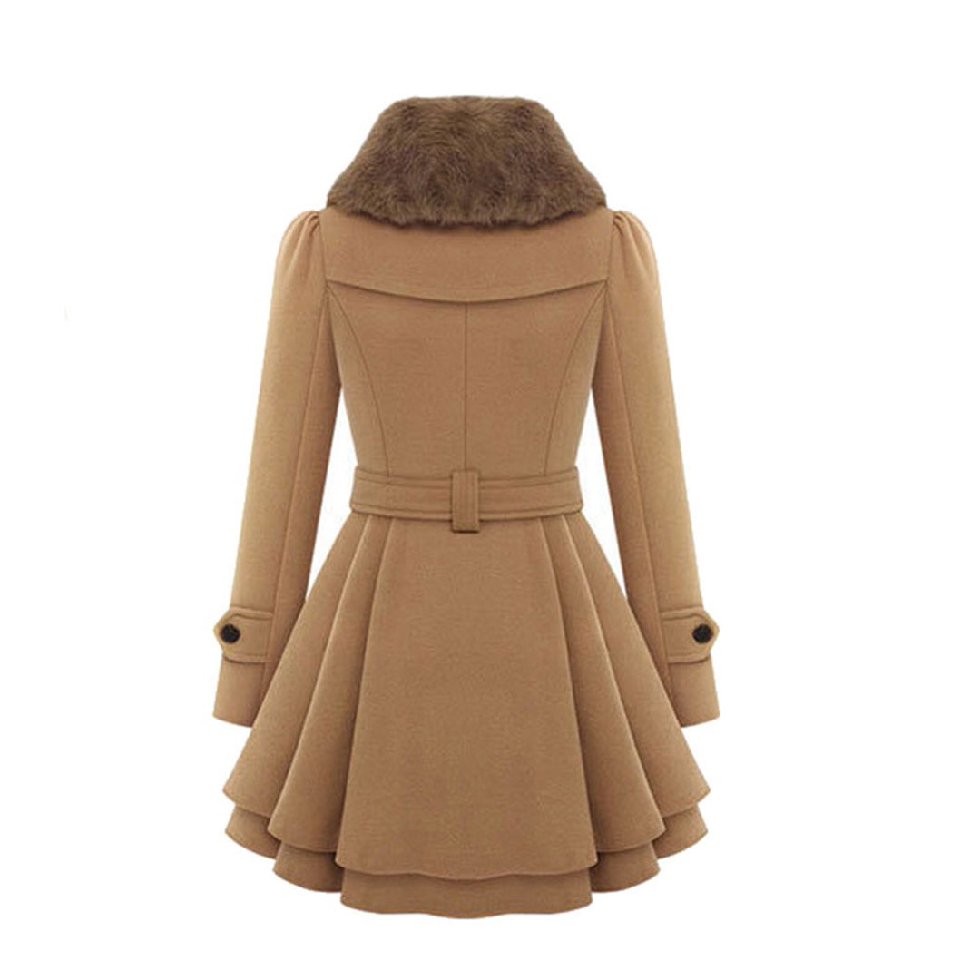 Manteau d’Hiver Long avec Capuche et Col en Fausse Fourrure pour Femme | Idéal pour la Saison Froide