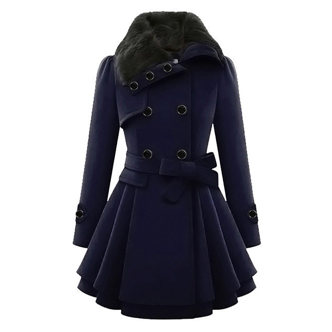 Manteau d’Hiver Long avec Capuche et Col en Fausse Fourrure pour Femme | Idéal pour la Saison Froide