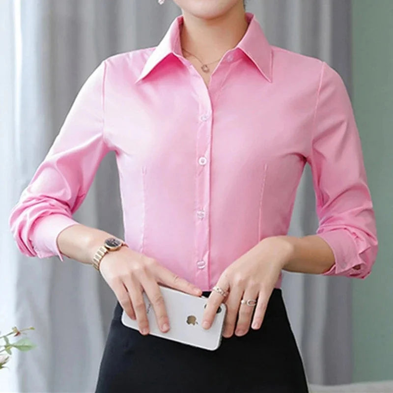 Chemise Habillée Avec Coupe Structurée Pour Femmes | Idéal Pour Travail Et Occasions Formelles