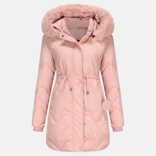 Parka Longue avec Capuche et Taille Ajustable pour Femme | Idéale pour Hiver