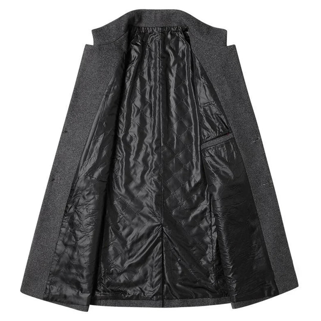 Manteau Long avec Fermeture Croisée pour Homme | Idéal pour les Occasions Formelles et Quotidiennes