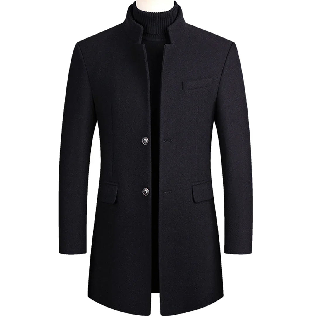 Manteau Long avec Fermeture Croisée pour Homme | Idéal pour les Occasions Formelles et Quotidiennes