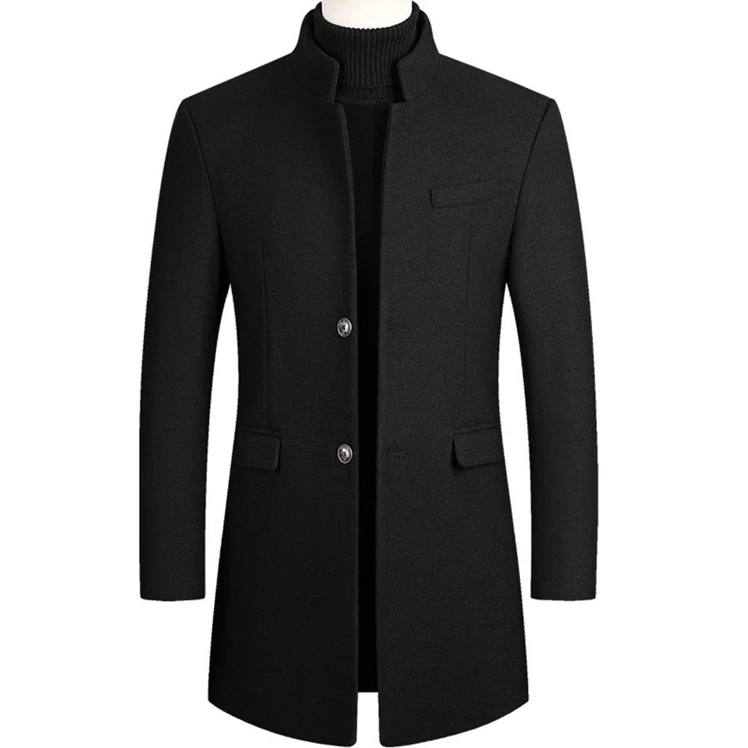 Manteau Long avec Fermeture Croisée pour Homme | Idéal pour les Occasions Formelles et Quotidiennes