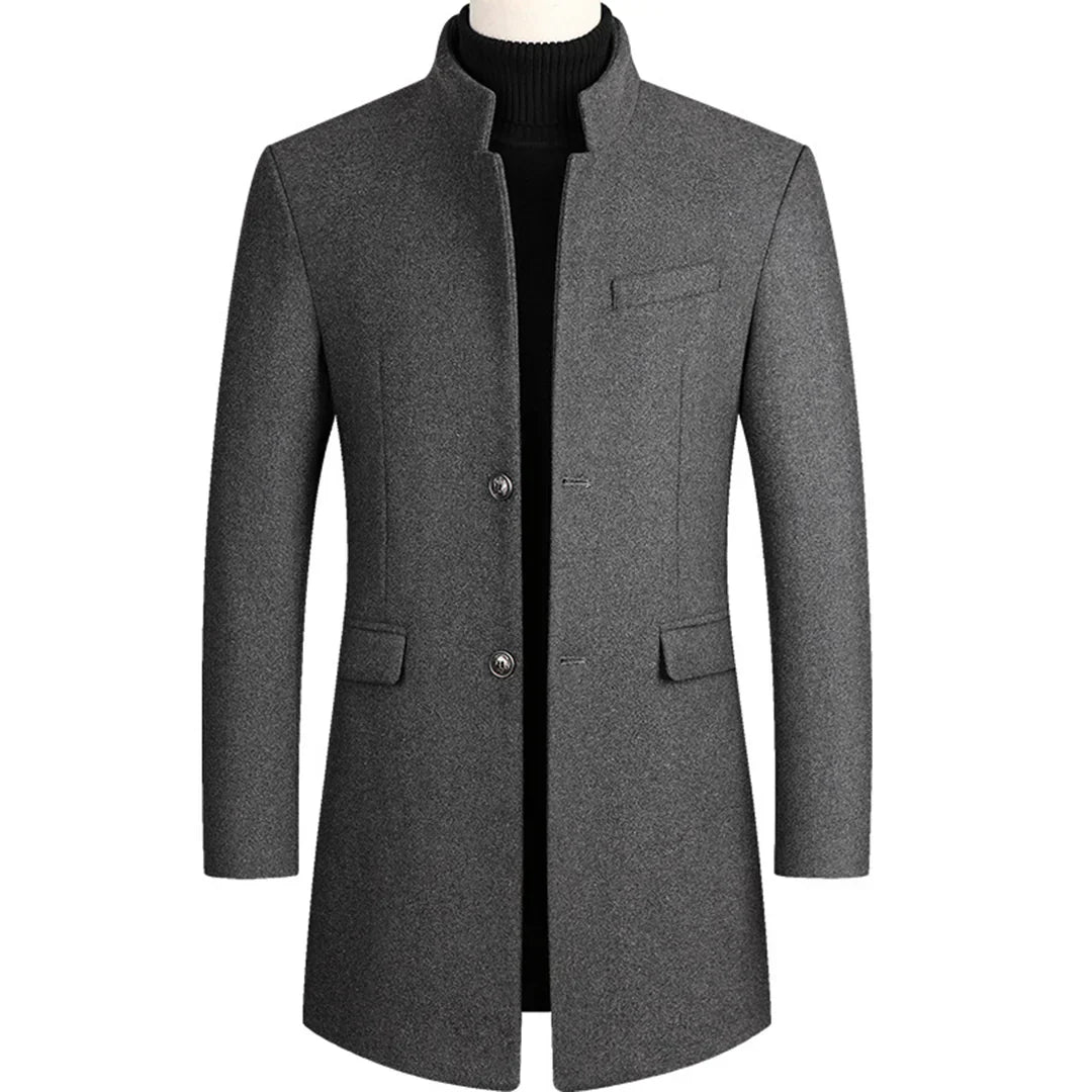 Manteau Long avec Fermeture Croisée pour Homme | Idéal pour les Occasions Formelles et Quotidiennes